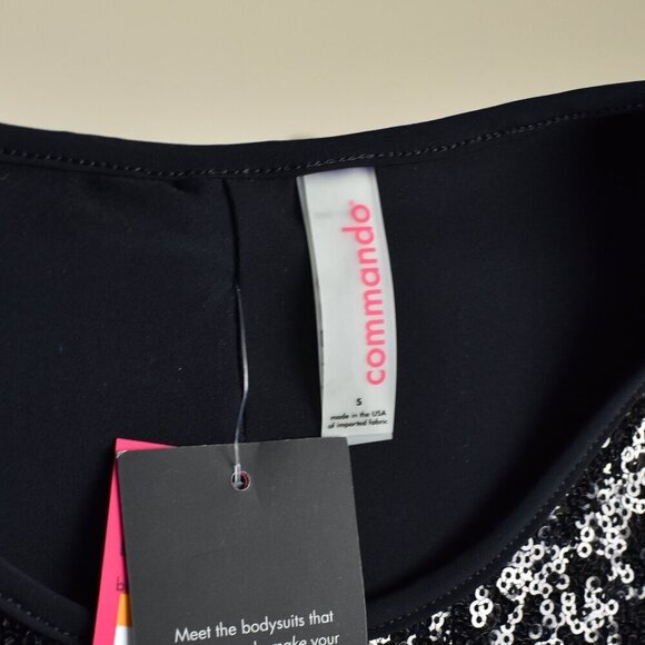 Commando Sequin Bodysuit Black NEW S - Picture 8 of 9